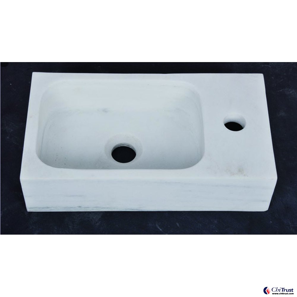 White marble stone basin CT-012